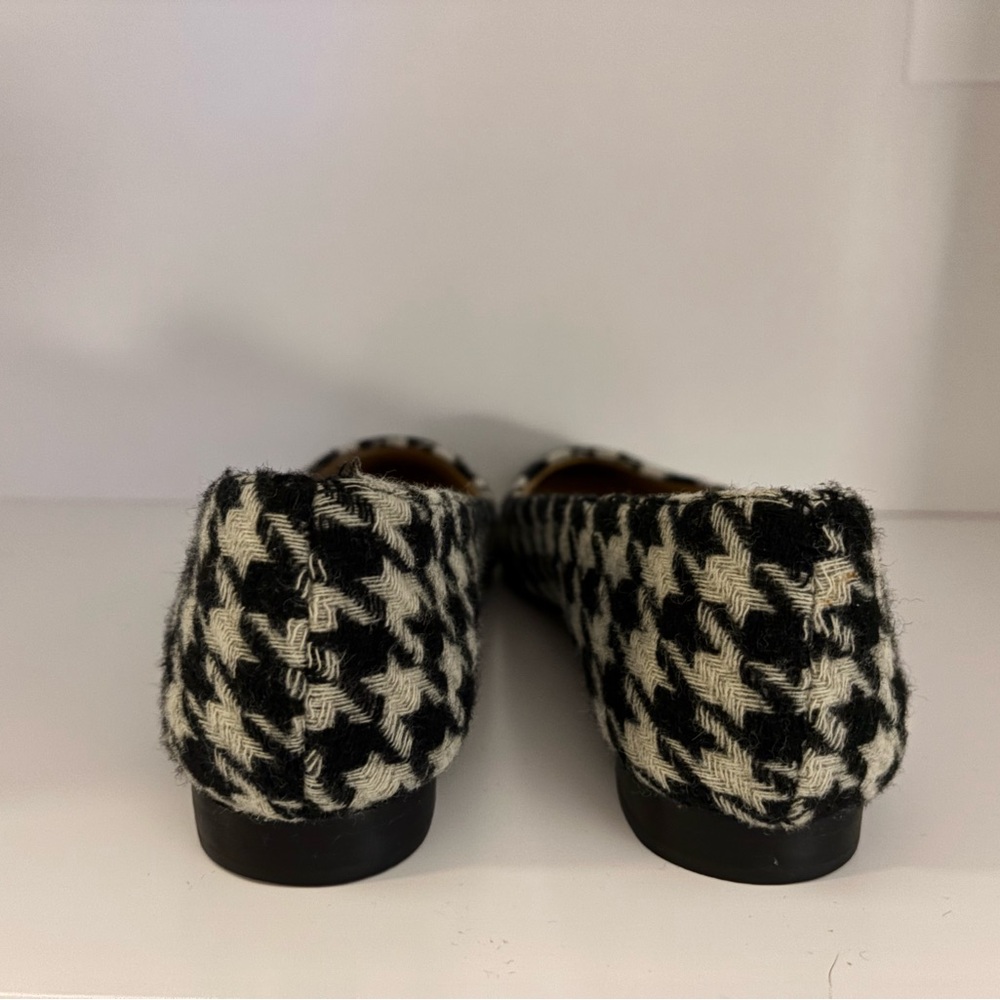 Talbots Black & White Houndstooth Pointed Flats - Picture 7 of 10